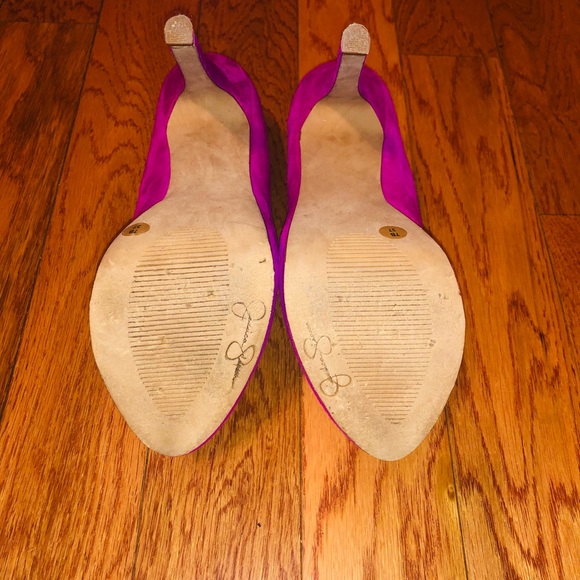 Size 7 - Jessica Simpson - Bermuda Pink Suede Heels - Picture 5 of 5